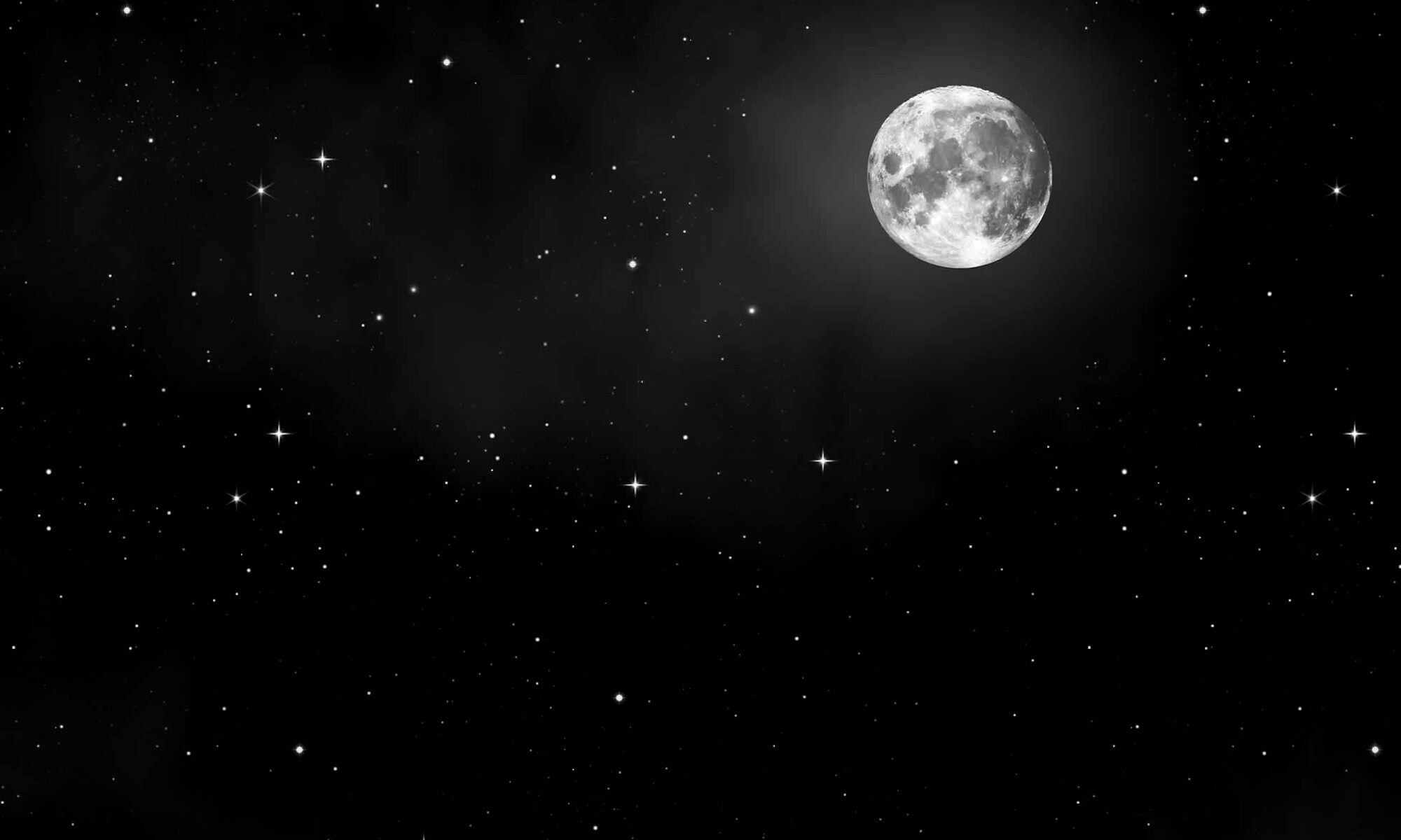 Himmel mit Vollmond.